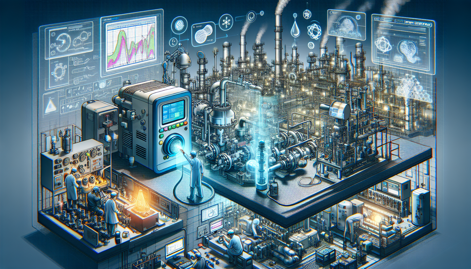 Illustration of mass flow meters in industrial applications